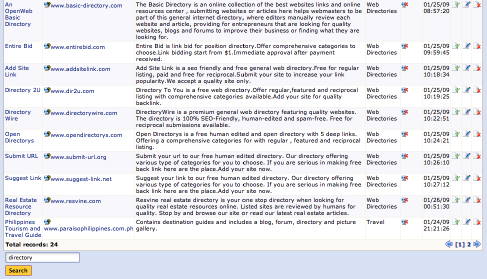 Use keyword in description to search pending submissions